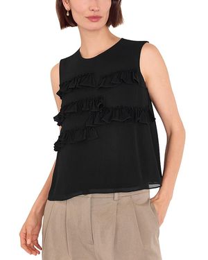 Whistles Frill Sleeveless Top - Black