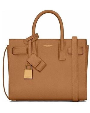 Saint Laurent Sac De Jour Nano Top Handle Bag - Brown