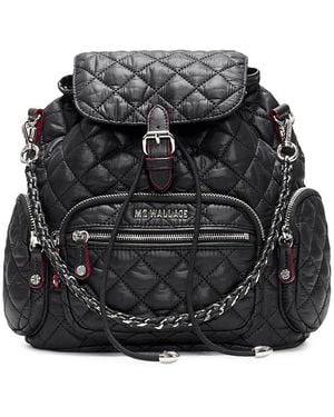 MZ Wallace Crosby Mini Quilted Nylon Backpack - Black