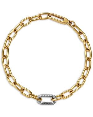 Roberto Coin 18K & Bold Diamond Paperclip Link Chain Bracelet - Metallic
