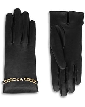 Saint Laurent Cassandre Gloves - Black
