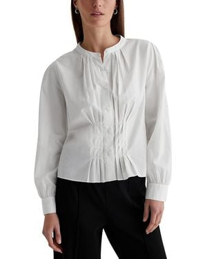 AG Jeans Adalyn Pintuck Blouse - Gray