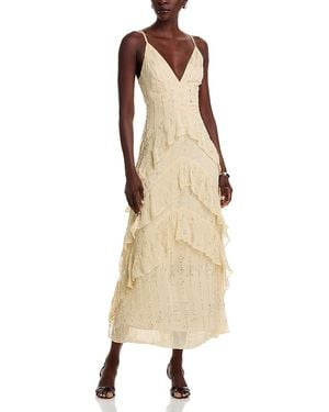 Aqua X Ava Phillippe Embellished V Neck Cami Gown - Natural
