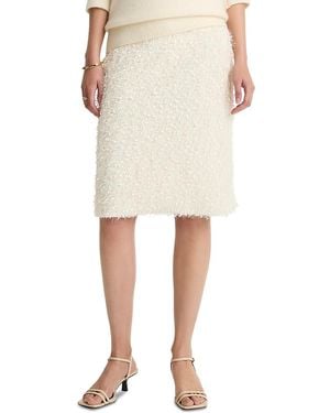 Vince Feathery Fringe Skirt - Natural
