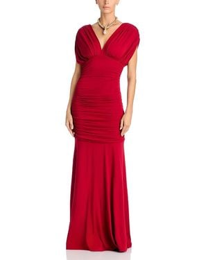Jonathan Simkhai Norvelle Draped Jersey Gown - Red