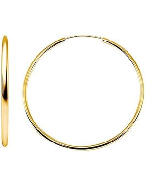 Aqua Large Hoop Earrings - Metallic