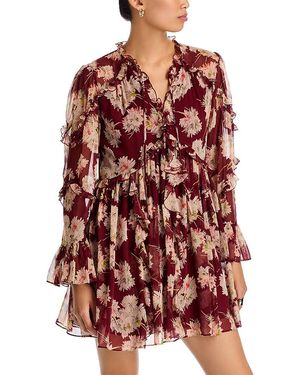 Cinq À Sept Mae Bouquet Albani Dress - Red