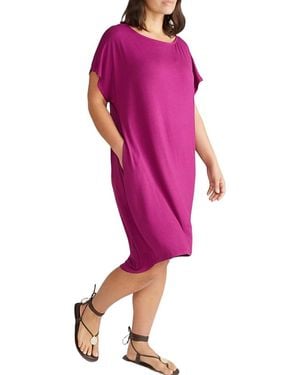 UNIVERSAL STANDARD Plus Helen Liquid Jersey Shift Dress - Pink