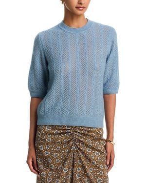 Veronica Beard Shana Crewneck Sweater - Blue