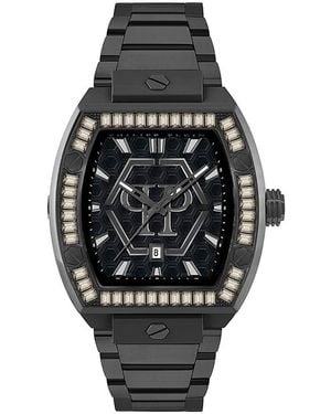 Philipp Plein The Hexagon Phantom Crystal Watch, 44Mm - Black