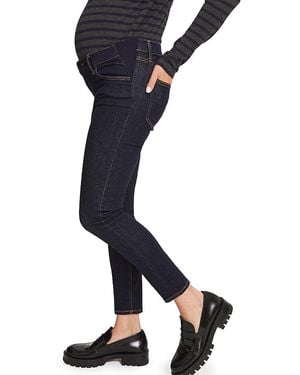 Hatch Collection Under The Bump Slim Maternity Jean - Blue
