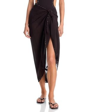 STAUD Inlet Sarong Swim Cover-Up - Black