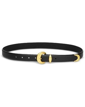 Madewell Lucie Domed Buckle Leather Belt - White
