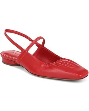 Vince Venice Slip On Slingback Flats - Red