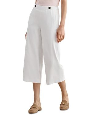 Hobbs Petite Kimmi Wide Leg Cropped Pants - Gray
