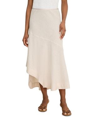 NIC+ZOE Long Engagement Rumba Linen Blend Skirt - Natural
