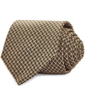 Canali Silk Classic Geometric Tie - Yellow