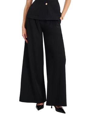 Miss Circle Aleeza Wide Leg Suit Pants - Black