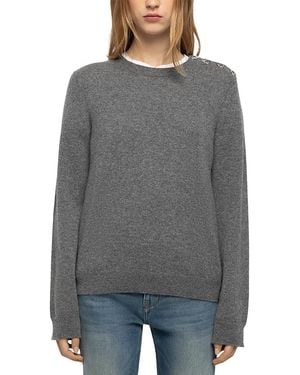 Zadig & Voltaire Cara Ws Bijoux Cashmere Sweater - Gray
