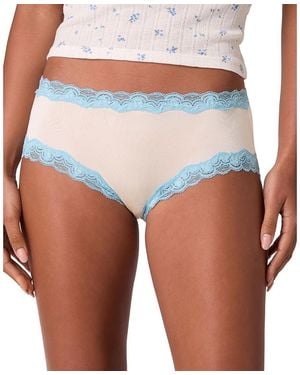 Uwila Warrior Soft Silk Brief With Contrast Lace - White