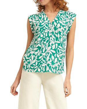 Hobbs Teresa Vine Print Top - Blue