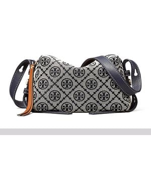 Tory Burch Romy T Monogram Crossbody - Black