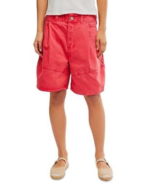 Free People Wild Rebel Bermuda Shorts - Red