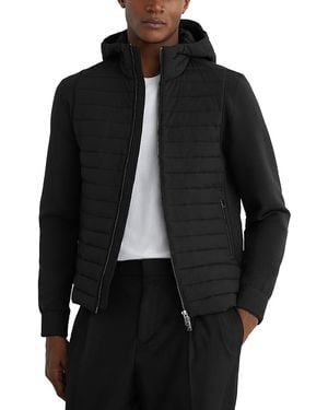 Reiss Hooded Zip Through Jacket - Black
