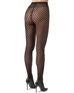 Wolford Velvet Net Illusion Tights - Brown