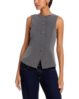 French Connection Minka Pinstriped Vest - Blue