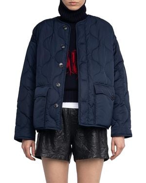 Zadig & Voltaire Bunji Soft Quilted Parka - Blue
