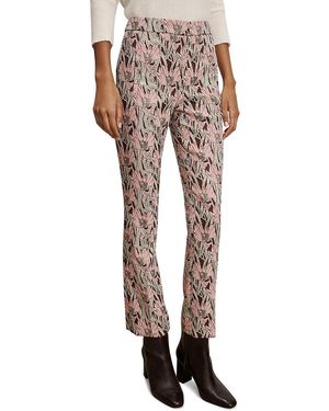 Veronica Beard Arte Floral Kick Flare Pants - Multicolor
