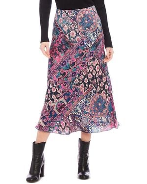 Karen Kane Bias Cut Midi Skirt - Purple