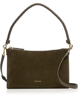 Veronica Beard Vida Small Suede Shoulder Bag - Green