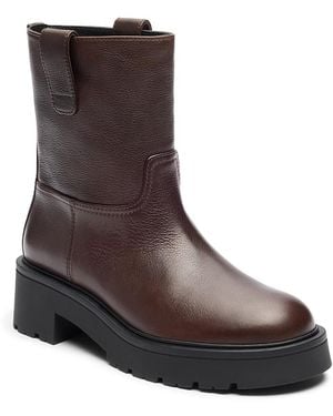 Stuart Weitzman Ren Leather Ankle Boots - Brown