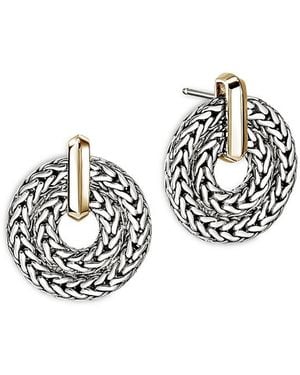 John Hardy 14K & Sterling Icon Woven Link Drop Earrings - White