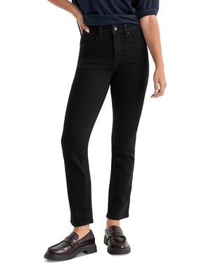 GOOD AMERICAN Soft Tech Good Legs Mid Rise Straight Jeans - Black