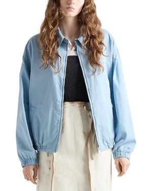 Prada Old Gabardine Blouson Jacket - Blue