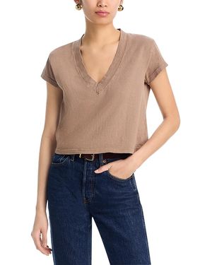 PERFECTWHITETEE Alanis V Neck Tee - Blue