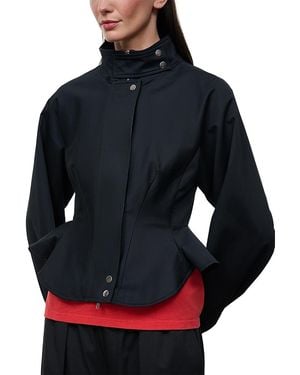 STAUD Archie Peplum Jacket - Blue