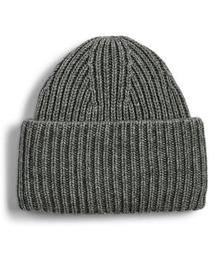 Veronica Beard Wool & Cashmere Foldover Beanie - Gray