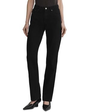 DL1961 Cate Highluxe High Rise Straight Jeans - Black