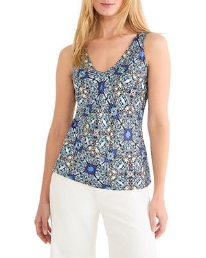 NIC+ZOE Filagree Tile Tank - Blue
