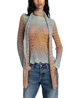 Anna Sui Ombre Space Dye Scarf - Blue