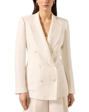 Argent Chelsea Peak Lapel Blazer - Natural