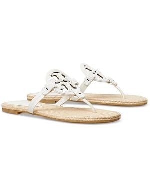 Tory Burch Beaded Espadrille Sandals - White