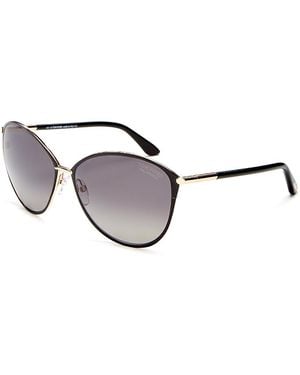 Tom Ford Penelope Polarized Cat Eye Sunglasses, 59Mm - Gray