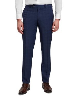 Ted Baker Jefferson Check Classic Wool Modern Fit Suit Pants - Blue