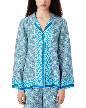 Tresser Silk Shirt - Blue