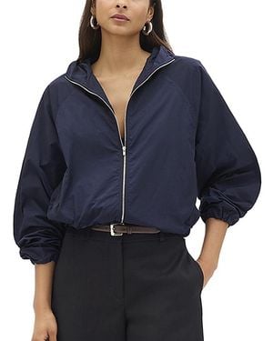 Another Tomorrow Recycled Nylon Short Blouson - Blue